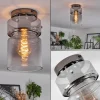hofstein Hasvik Plafonnier, Spot de plafond Chrome, Fumée, 1 lumière* Lampes Modernes