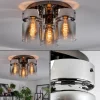 hofstein Hasvik Plafonnier, Spot de plafond Chrome, Noir, 3 lumières* Lampes Modernes