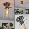 hofstein Hasvik Plafonnier, Spot de plafond Chrome, Fumée, 1 lumière* Lampes Modernes