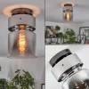 hofstein Hasvik Plafonnier, Spot de plafond Chrome, Fumée, 1 lumière* Lampes Modernes