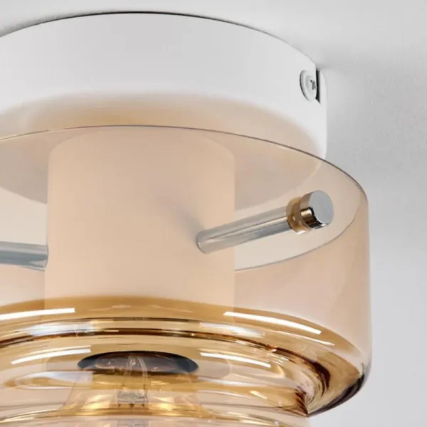 hofstein Hasvik Plafonnier, Spot de plafond Blanc, 1 lumière* Lampes En Verre