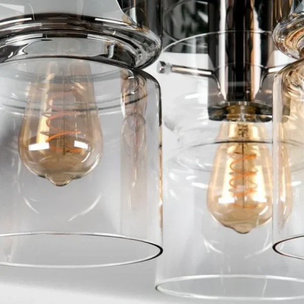 hofstein Hasvik Plafonnier, Spot de plafond Chrome, Noir, 3 lumières* Lampes Modernes