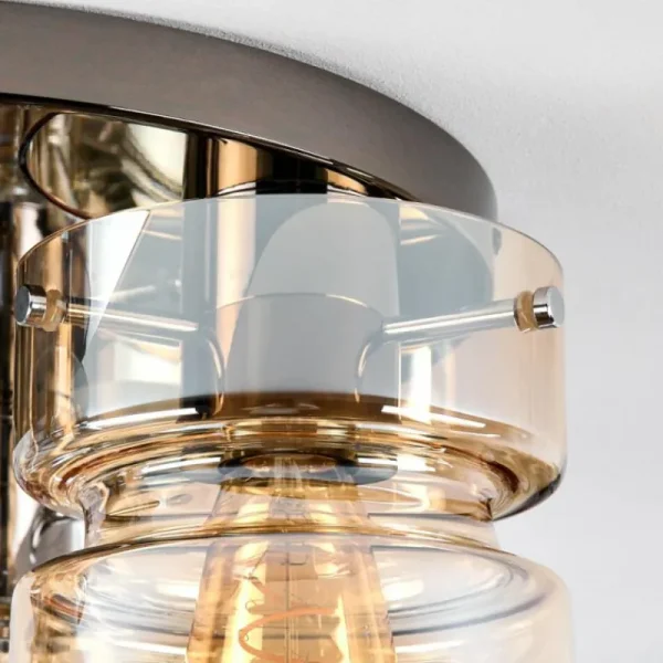hofstein Hasvik Plafonnier, Spot de plafond Chrome, Noir, 3 lumières* Lampes Modernes