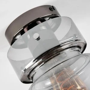 hofstein Hasvik Plafonnier, Spot de plafond Chrome, Fumée, 1 lumière* Lampes Modernes