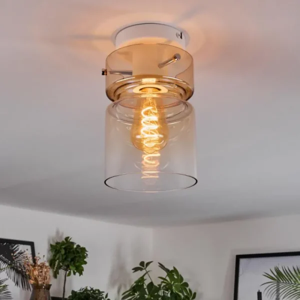 hofstein Hasvik Plafonnier, Spot de plafond Blanc, 1 lumière* Lampes En Verre