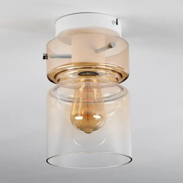 hofstein Hasvik Plafonnier, Spot de plafond Blanc, 1 lumière* Lampes En Verre
