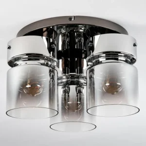 hofstein Hasvik Plafonnier, Spot de plafond Chrome, Noir, 3 lumières* Lampes Modernes