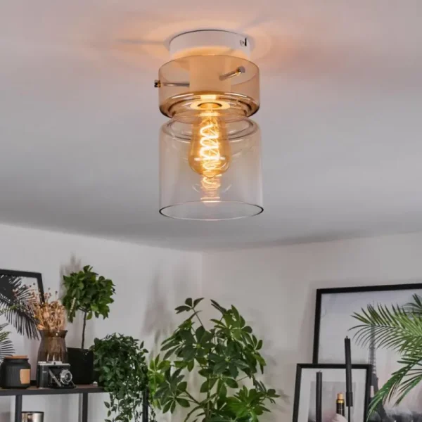 hofstein Hasvik Plafonnier, Spot de plafond Blanc, 1 lumière* Lampes En Verre