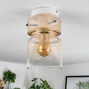 hofstein Hasvik Plafonnier, Spot de plafond Blanc, 1 lumière* Lampes En Verre