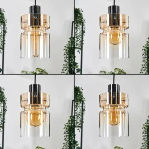 hofstein Hasvik Suspension, Suspension Chrome, Noir, 5 lumières* Lampes Modernes