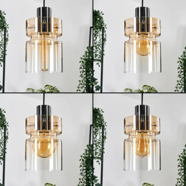 hofstein Hasvik Suspension, Suspension Chrome, Noir, 5 lumières* Lampes Modernes