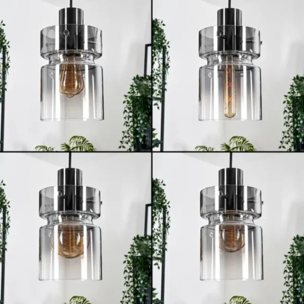 hofstein Hasvik Suspension, Suspension Chrome, Noir, 1 lumière* Lampes Modernes