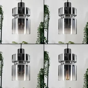 hofstein Hasvik Suspension, Suspension Chrome, Noir, 3 lumières* Lampes Modernes