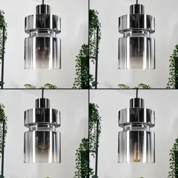 hofstein Hasvik Suspension, Suspension Chrome, Noir, 3 lumières* Lampes Modernes