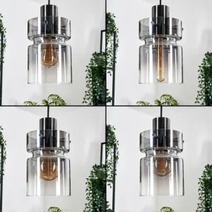 hofstein Hasvik Suspension, Suspension Chrome, Noir, 3 lumières* Lampes Modernes