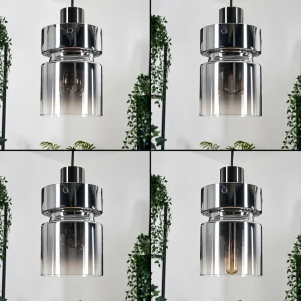 hofstein Hasvik Suspension, Suspension Chrome, Noir, 3 lumières* Lampes Modernes
