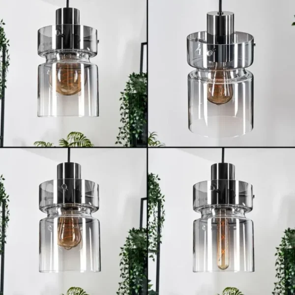 hofstein Hasvik Suspension, Suspension Chrome, Noir, 3 lumières* Lampes Modernes