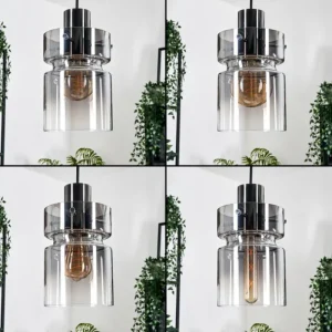 hofstein Hasvik Suspension, Suspension Chrome, Noir, 5 lumières* Lampes Modernes