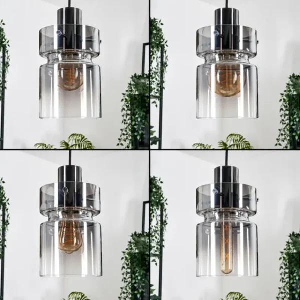 hofstein Hasvik Suspension, Suspension Chrome, Noir, 5 lumières* Lampes Modernes