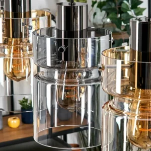 hofstein Hasvik Suspension, Suspension Chrome, Noir, 3 lumières* Lampes Modernes