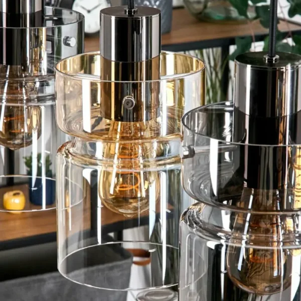 hofstein Hasvik Suspension, Suspension Noir, 5 lumières* Lampes Modernes