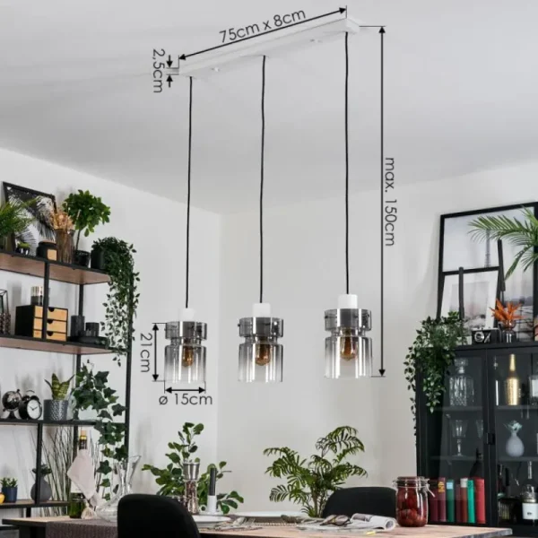 hofstein Hasvik Suspension, Suspension Blanc, 3 lumières* Lampes Modernes
