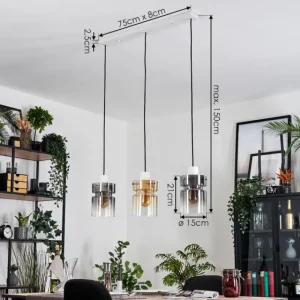 hofstein Hasvik Suspension, Suspension Blanc, 3 lumières* Lampes Modernes