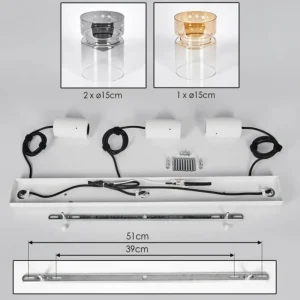 hofstein Hasvik Suspension, Suspension Blanc, 3 lumières* Lampes Modernes