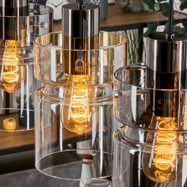 hofstein Hasvik Suspension, Suspension Noir, 5 lumières* Lampes Modernes