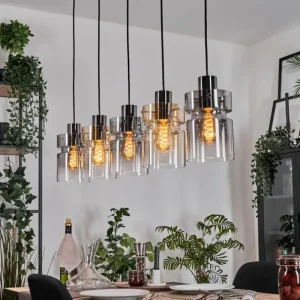 hofstein Hasvik Suspension, Suspension Noir, 5 lumières* Lampes Modernes