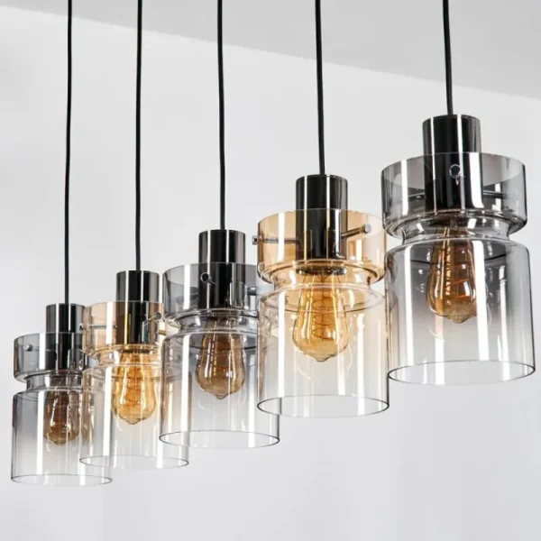 hofstein Hasvik Suspension, Suspension Noir, 5 lumières* Lampes Modernes