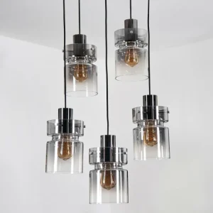 hofstein Hasvik Suspension, Suspension Chrome, Noir, 5 lumières* Lampes Modernes