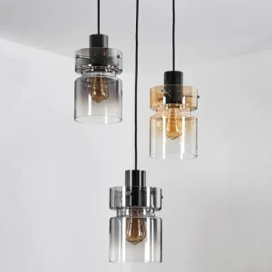 hofstein Hasvik Suspension, Suspension Chrome, Noir, 3 lumières* Lampes Modernes