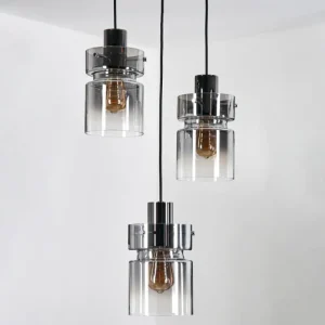 hofstein Hasvik Suspension, Suspension Chrome, Noir, 3 lumières* Lampes Modernes