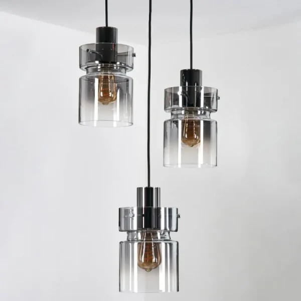 hofstein Hasvik Suspension, Suspension Chrome, Noir, 3 lumières* Lampes Modernes