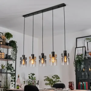 hofstein Hasvik Suspension, Suspension Noir, 5 lumières* Lampes Modernes
