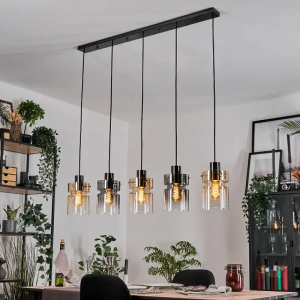 hofstein Hasvik Suspension, Suspension Noir, 5 lumières* Lampes Modernes