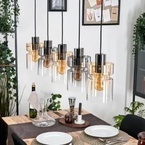 hofstein Hasvik Suspension, Suspension Noir, 5 lumières* Lampes Modernes