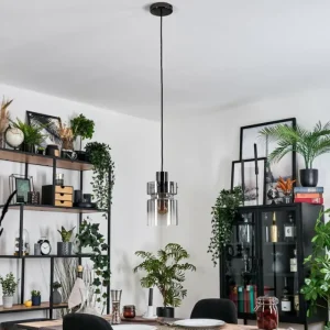 hofstein Hasvik Suspension, Suspension Chrome, Noir, 1 lumière* Lampes Modernes
