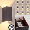 hofstein Hoods Lampe murale d´extérieur, Luminaire Up & Down, Applique murale LED Cuivre, Noir, 1 lumière* Lampes Modernes
