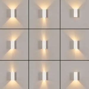 hofstein Hoods Lampe murale d´extérieur, Luminaire Up & Down, Applique murale LED Blanc, 1 lumière* Lampes Modernes