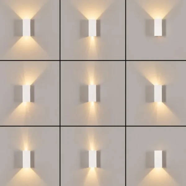 hofstein Hoods Lampe murale d´extérieur, Luminaire Up & Down, Applique murale LED Blanc, 1 lumière* Lampes Modernes