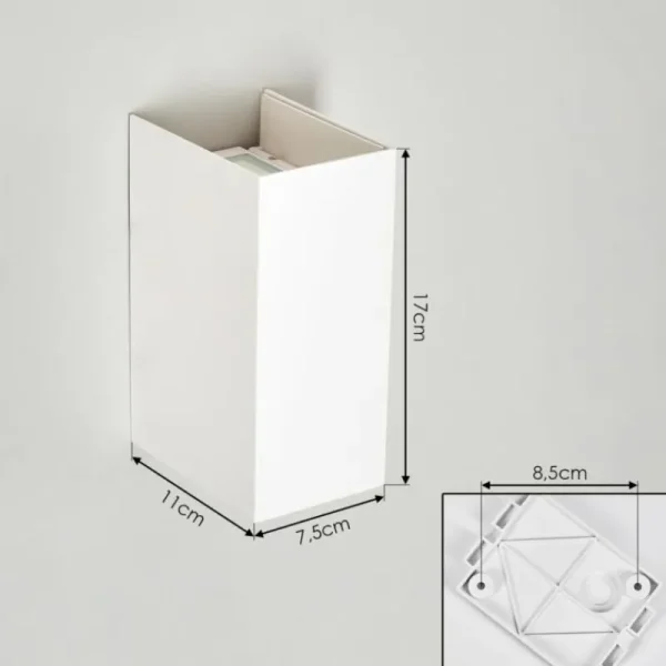 hofstein Hoods Lampe murale d´extérieur, Luminaire Up & Down, Applique murale LED Blanc, 1 lumière* Lampes Modernes