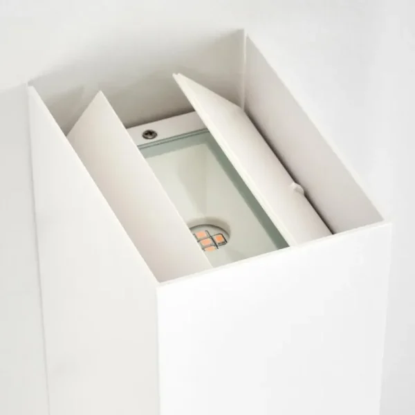hofstein Hoods Lampe murale d´extérieur, Luminaire Up & Down, Applique murale LED Blanc, 1 lumière* Lampes Modernes