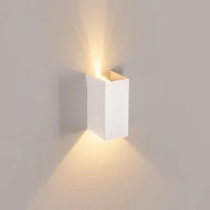 hofstein Hoods Lampe murale d´extérieur, Luminaire Up & Down, Applique murale LED Blanc, 1 lumière* Lampes Modernes
