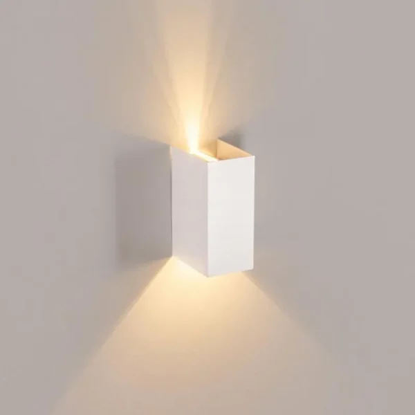 hofstein Hoods Lampe murale d´extérieur, Luminaire Up & Down, Applique murale LED Blanc, 1 lumière* Lampes Modernes