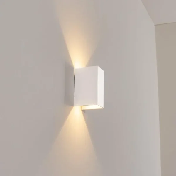 hofstein Hoods Lampe murale d´extérieur, Luminaire Up & Down, Applique murale LED Blanc, 1 lumière* Lampes Modernes