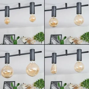 hofstein Hukamaa Plafonnier Noir, 6 lumières* Lampes Modernes