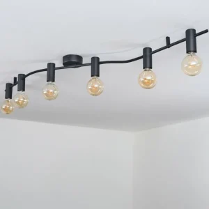hofstein Hukamaa Plafonnier Noir, 6 lumières* Lampes Modernes