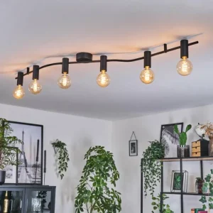 hofstein Hukamaa Plafonnier Noir, 6 lumières* Lampes Modernes